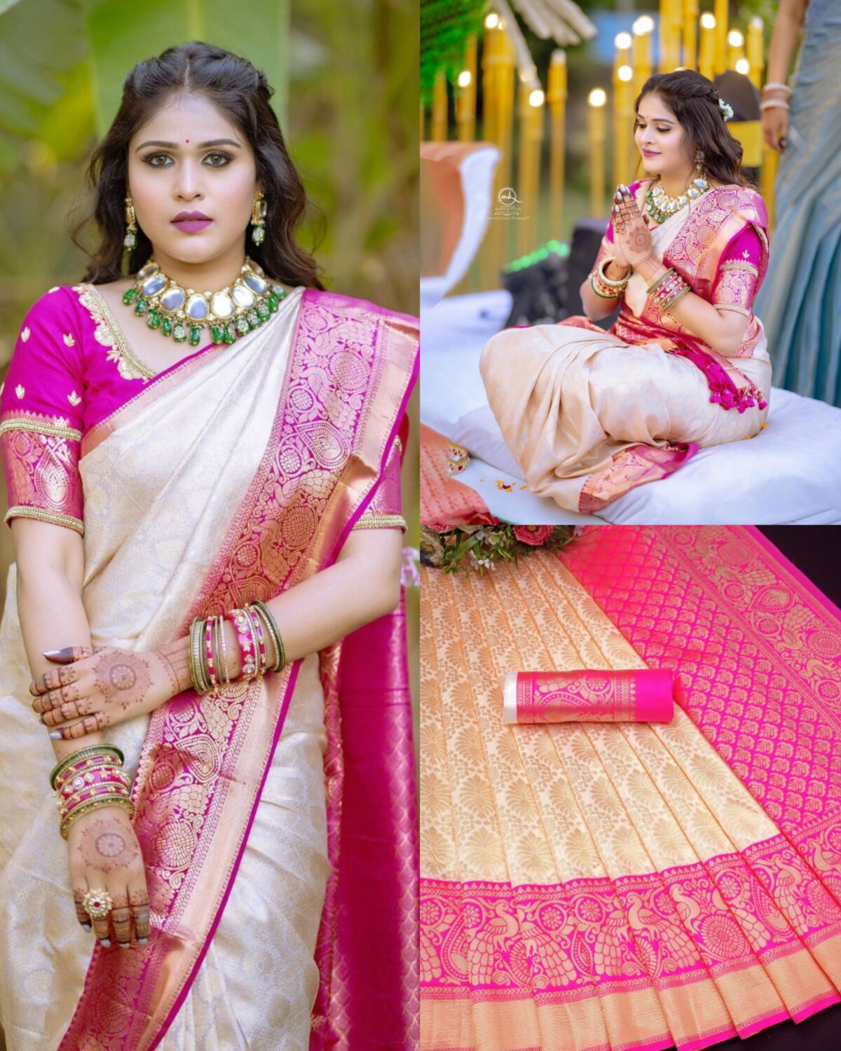 BEAUTIFUL RICH PALLU & JACQUARD WORK ON ALL OVER THE SAREE - Image 2