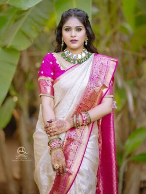 BEAUTIFUL RICH PALLU & JACQUARD WORK ON ALL OVER THE SAREE