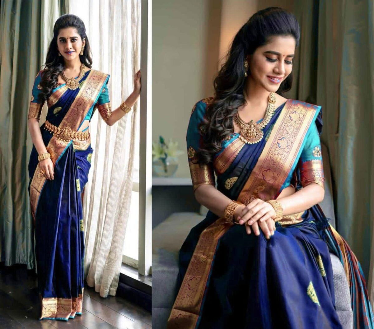 BEAUTIFUL RICH PALLU & JACQUARD WORK ON ALL OVER THE SAREE