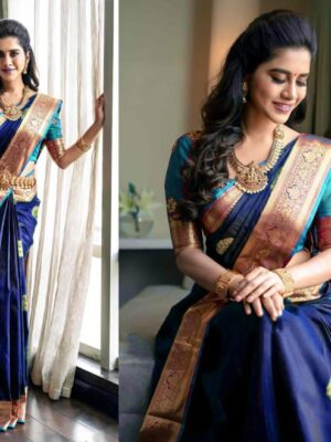BEAUTIFUL RICH PALLU & JACQUARD WORK ON ALL OVER THE SAREE