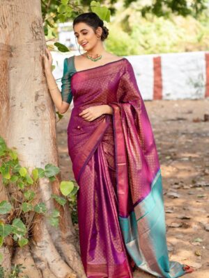 Beautiful Art Silk Jacquard Border Saree