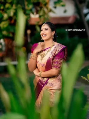 Saree features bright and traditional look