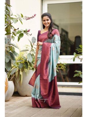 Beautiful Art Silk Jacquard Border Saree