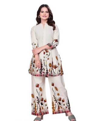 Women Printed Slab Rayon Kurta Cot set