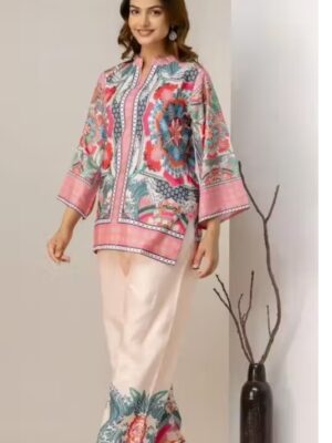 Women Printed Slab Rayon Kurta Cot set