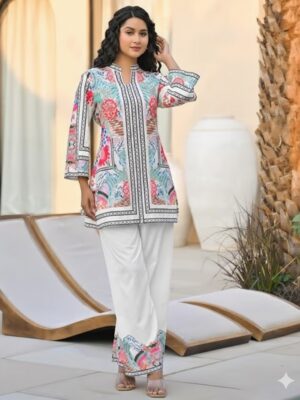 Women Printed Slab Rayon Kurta Cot set