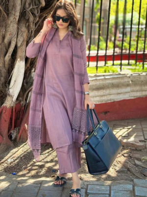 Vastrhouse Embroidered Kurta, Trouser/Pant & Dupatta Set