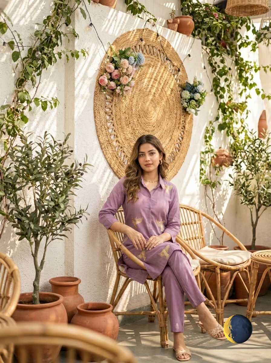 Vastrhouse Embroidered Kurta, Trouser/Pant - Image 2