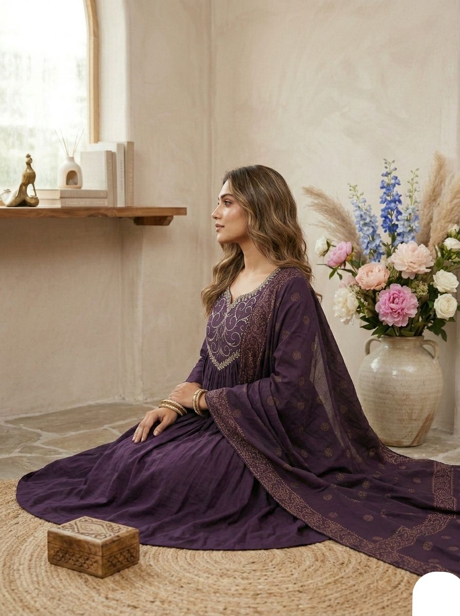 Vastrhouse Embroidered Kurta, Trouser/Pant - Image 2