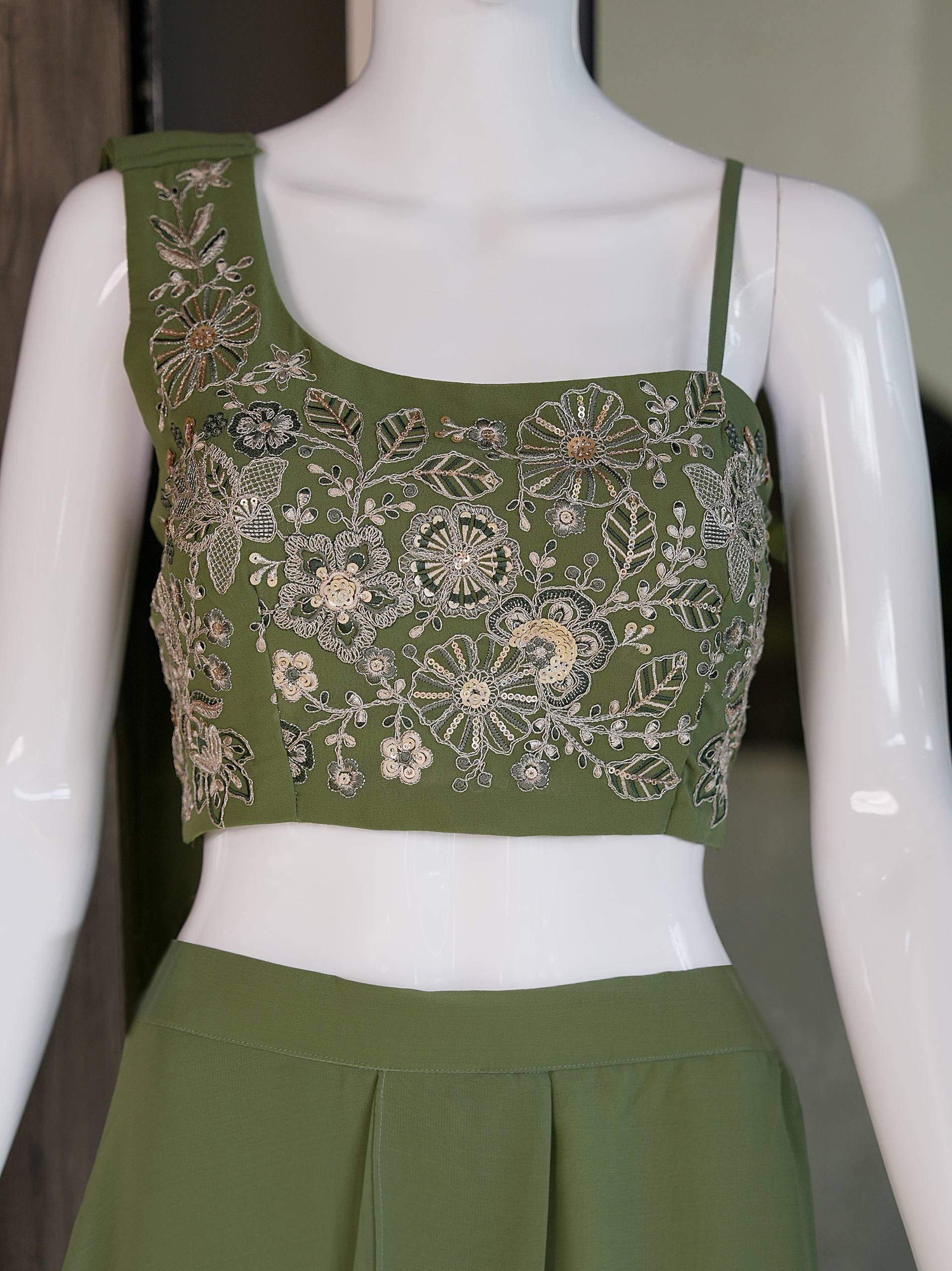 Premium Fox Georgette with intricate embroidery & sequin work - Image 4