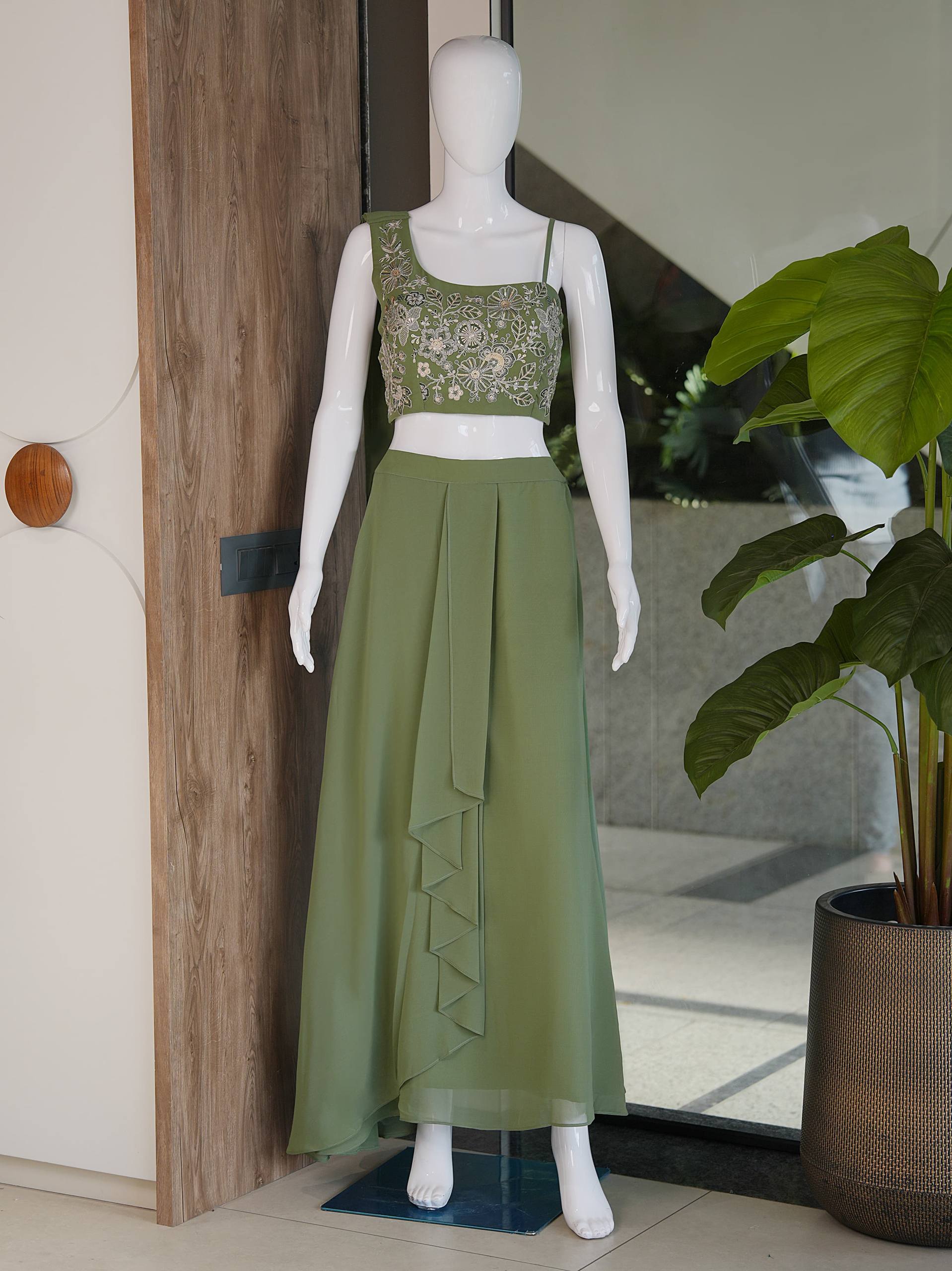 Premium Fox Georgette with intricate embroidery & sequin work - Image 5