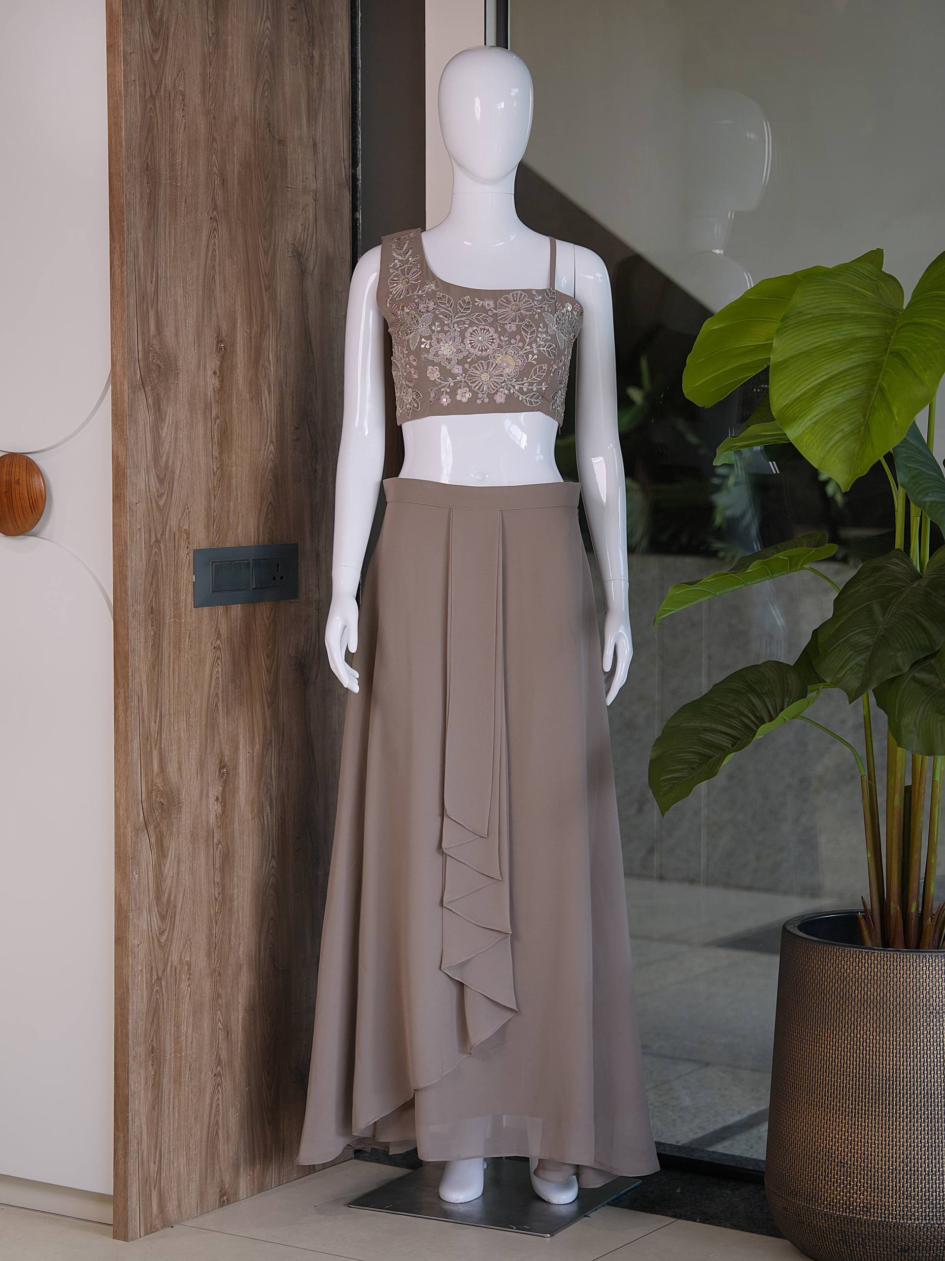 Premium Fox Georgette with intricate embroidery & sequin work - Image 5