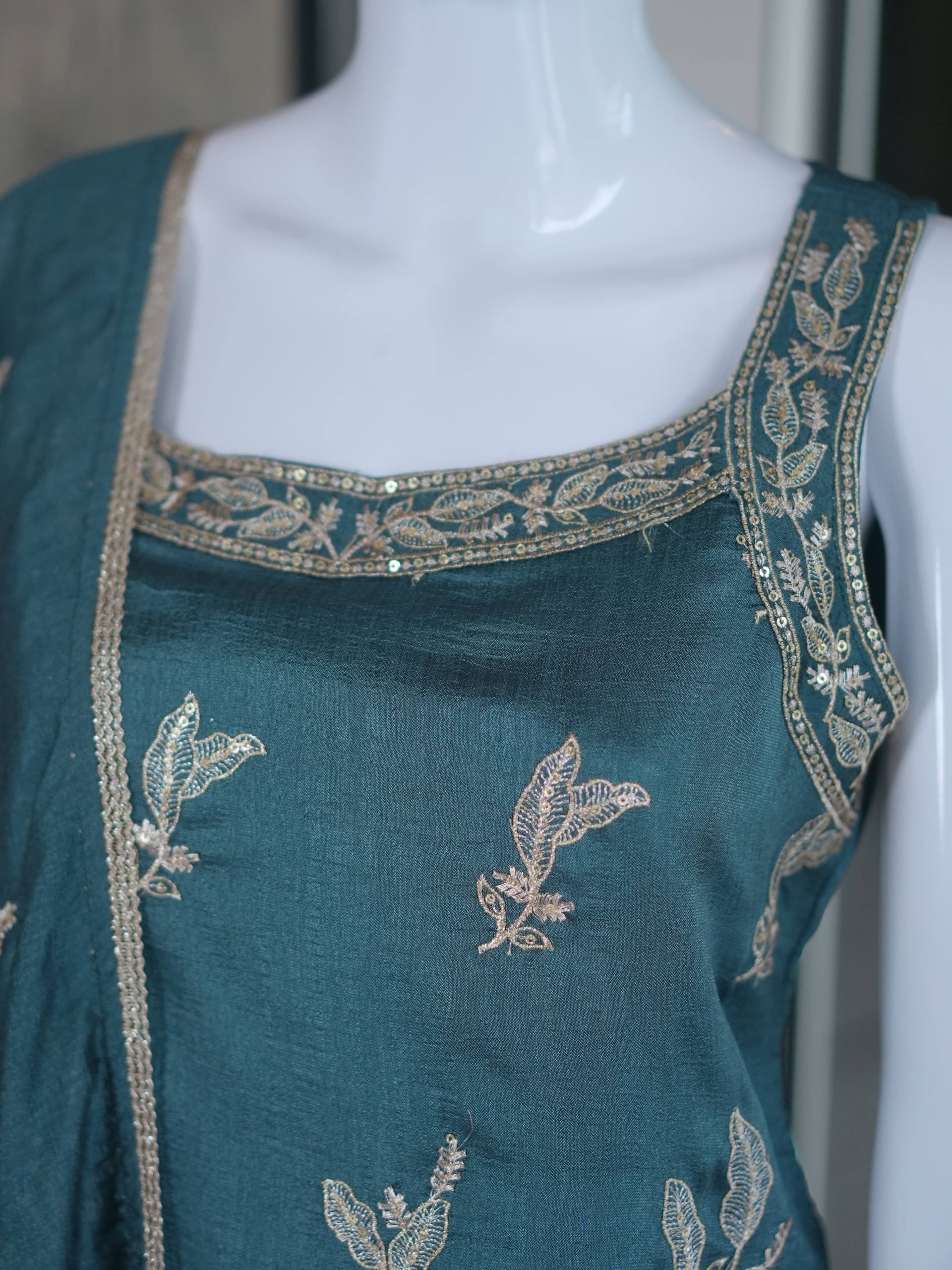 VICHITRA Silk With Rich Embroidery & Sequence Work Set For Women - Image 3