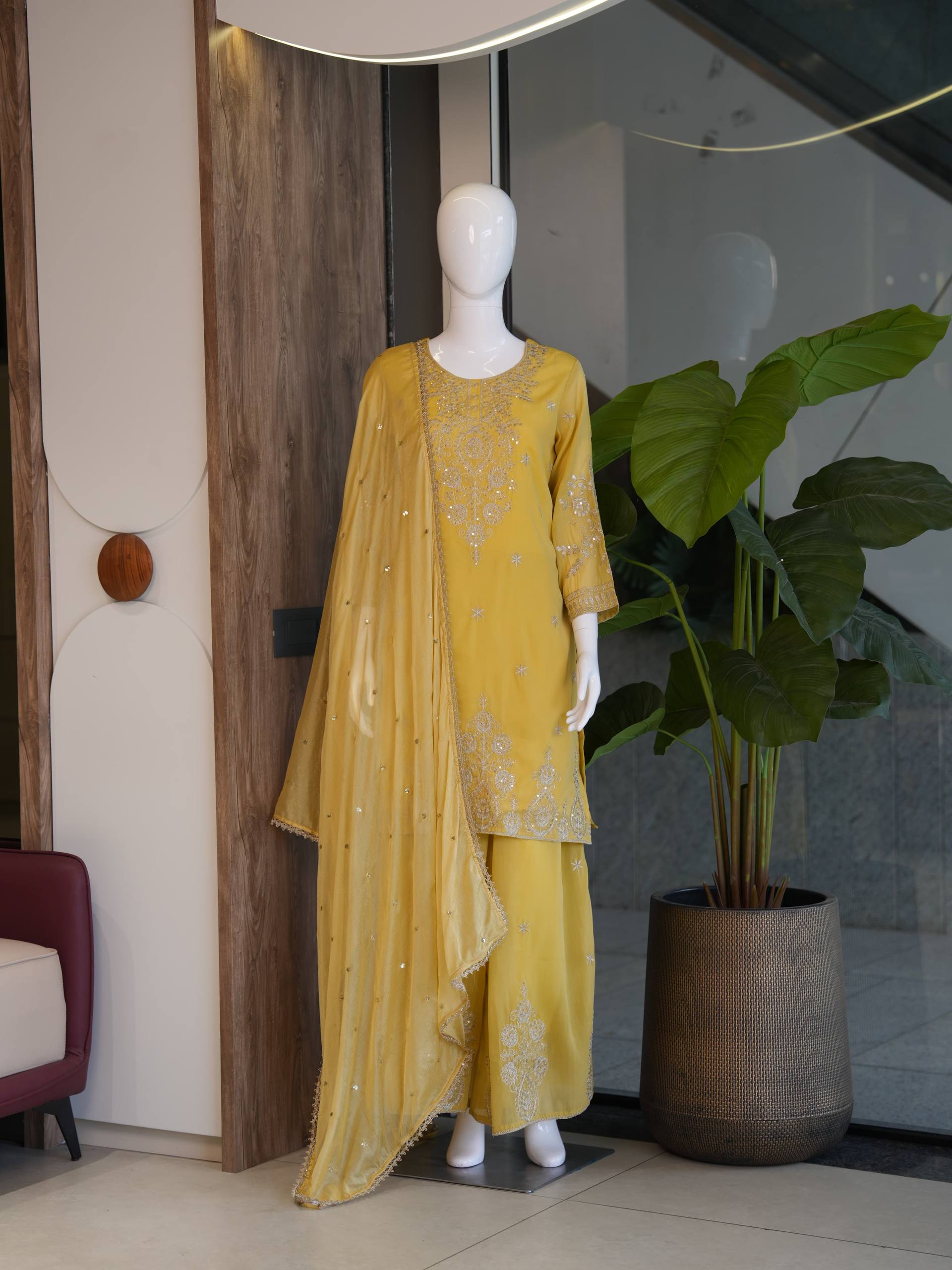 VICHITRA Silk With Rich Embroidery & Sequence Work Set For Women - Image 10