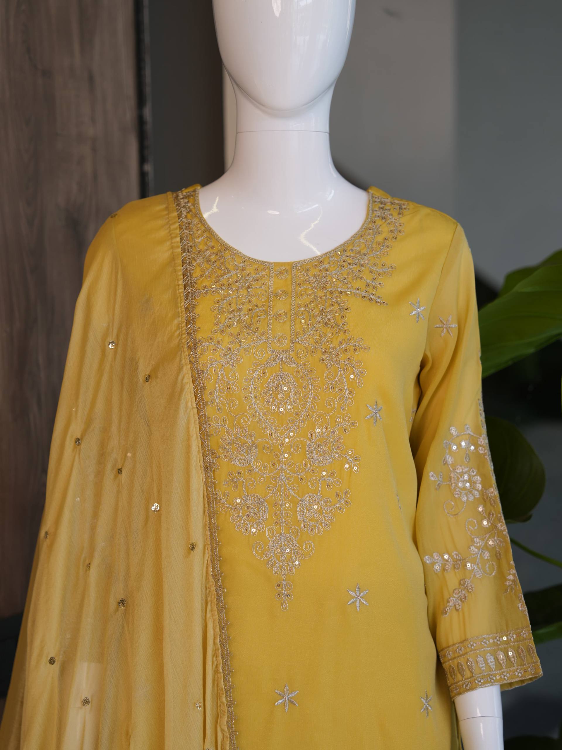 VICHITRA Silk With Rich Embroidery & Sequence Work Set For Women - Image 11