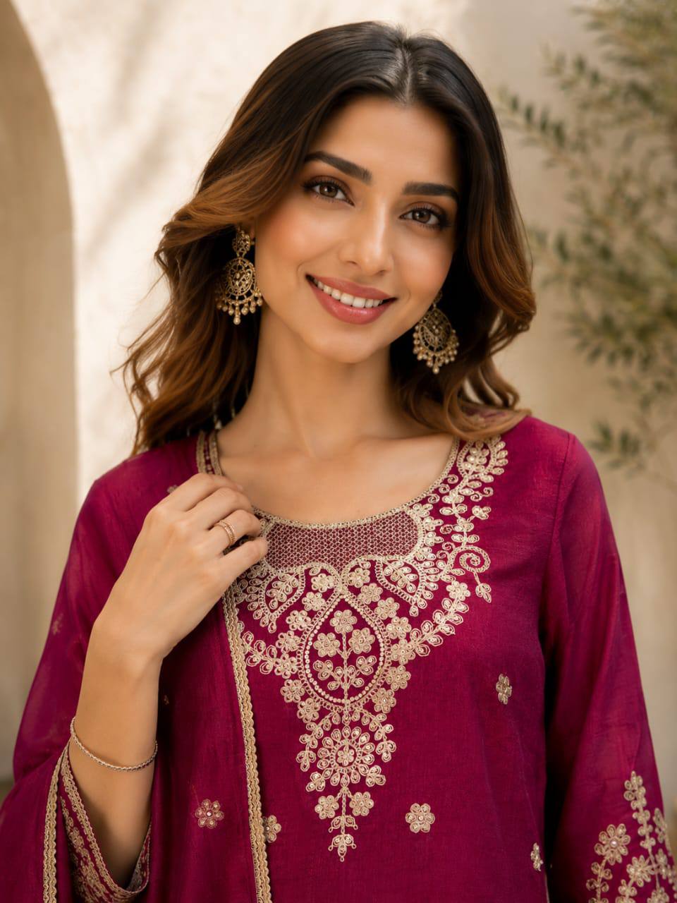 Premium VICHITRA SILK with Heavy Embroidery & Sequence Work - Image 10