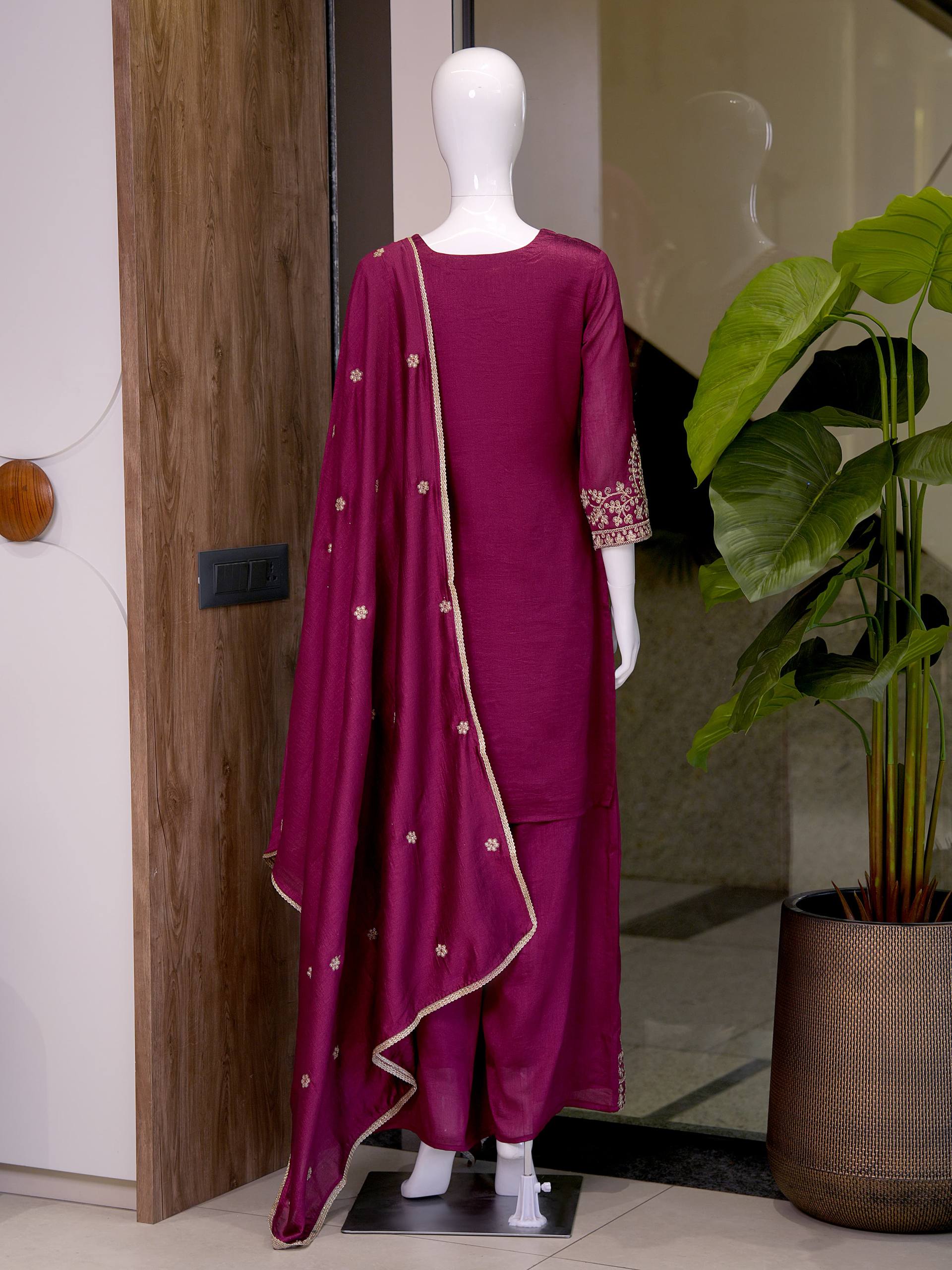 Premium VICHITRA SILK with Heavy Embroidery & Sequence Work - Image 14