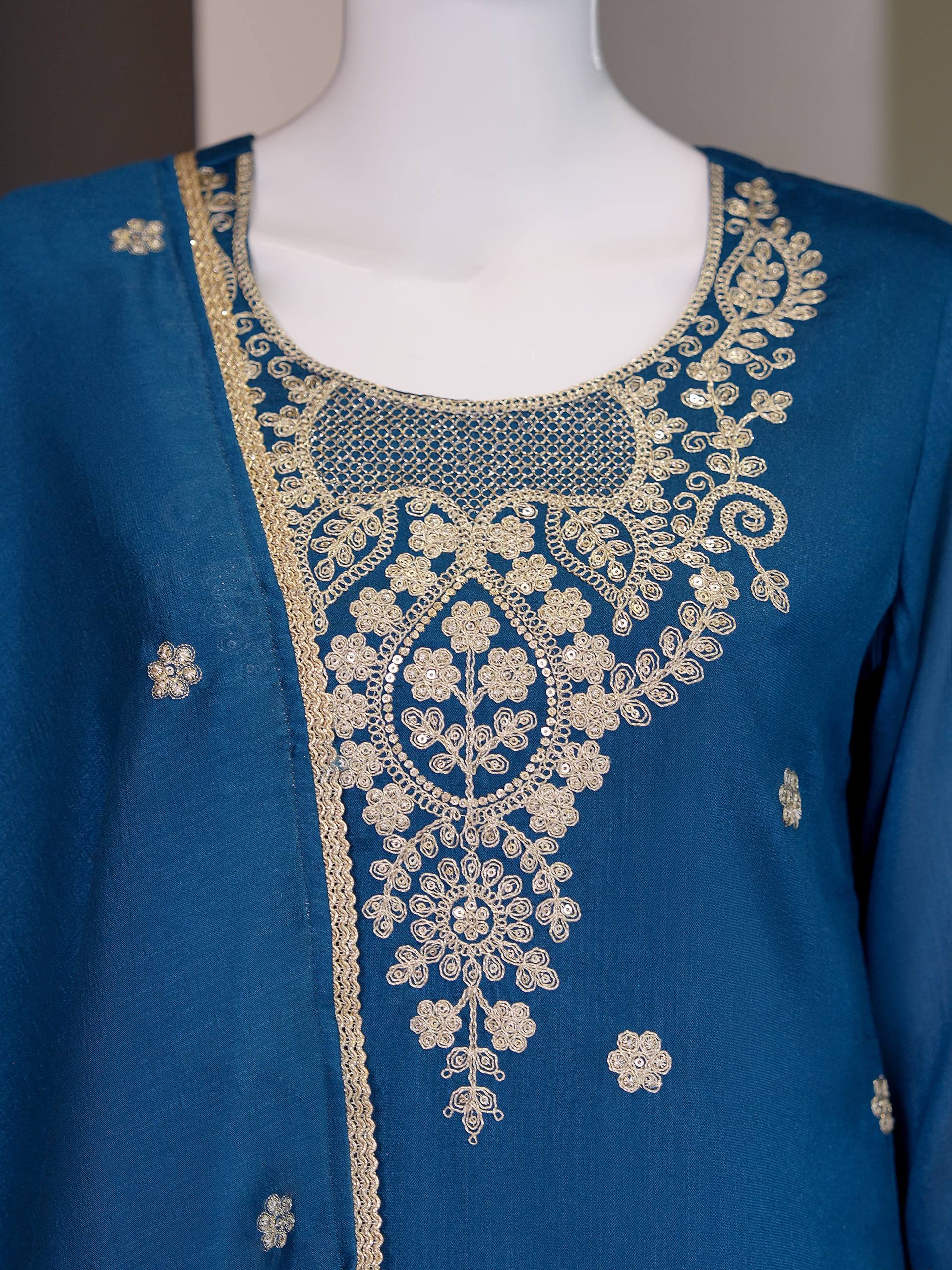 Premium VICHITRA SILK with Heavy Embroidery & Sequence Work - Image 7