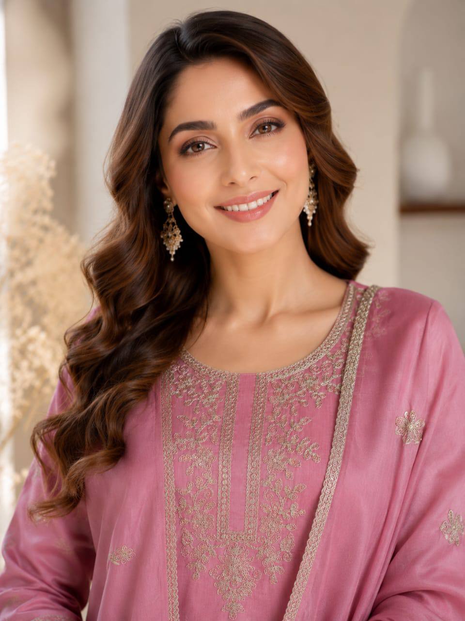 Premium VICHITRA SILK with Heavy Embroidery & Sequence Work ✨ - Image 9