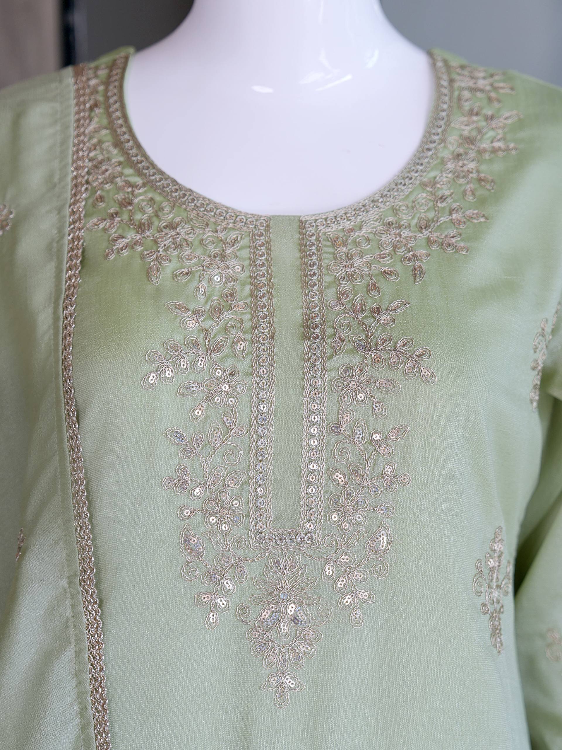 Premium VICHITRA SILK with Heavy Embroidery & Sequence Work ✨ - Image 6