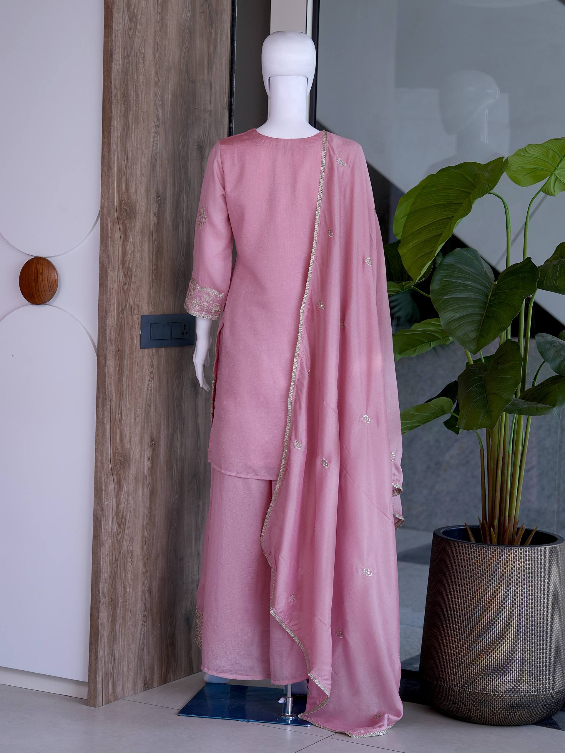 Premium VICHITRA SILK with Heavy Embroidery & Sequence Work ✨ - Image 14
