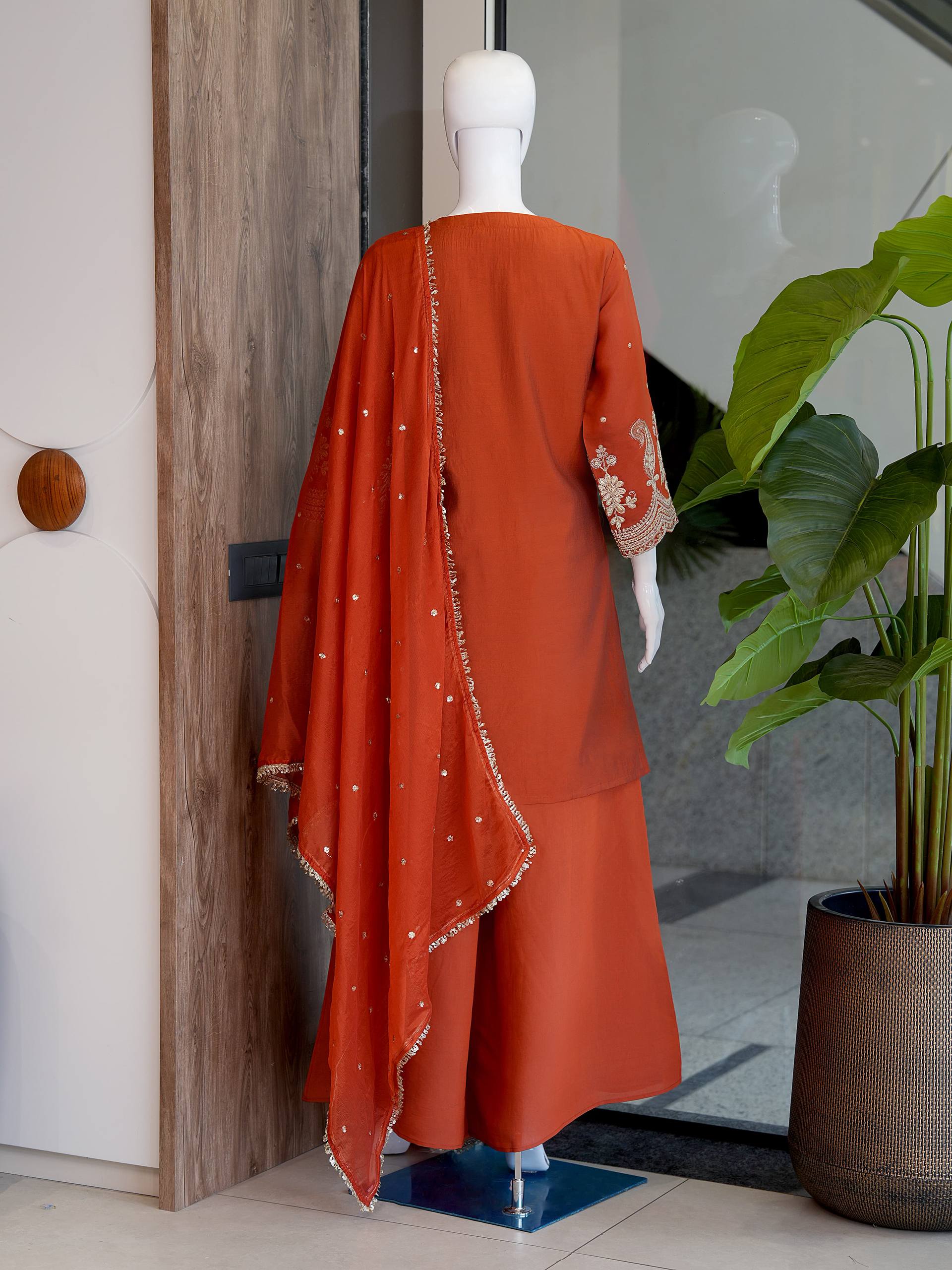 Premium VICHITRA SILK with Heavy Embroidery & Sequence Work - Image 6
