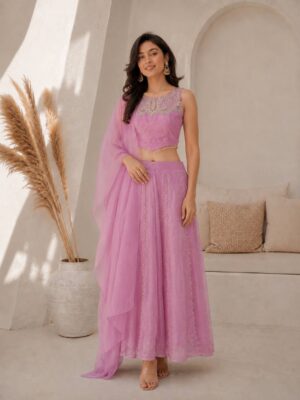 Rich Viscose Satin With Intricate Beads Work & fine Hand Work Embroidery