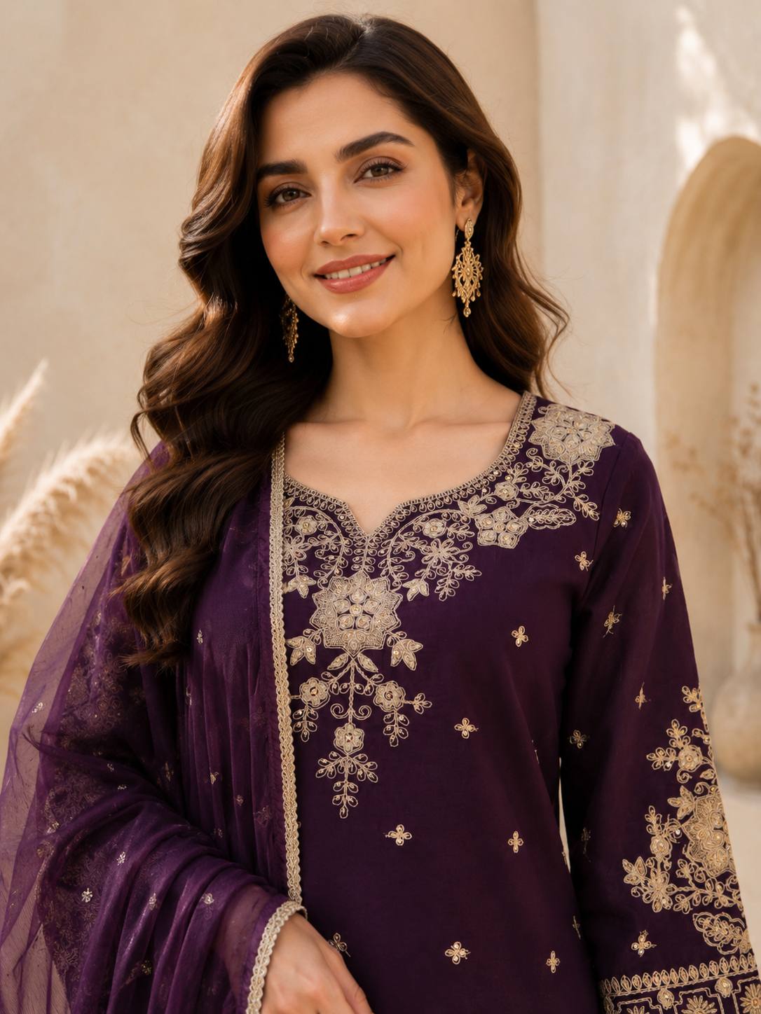 ZAZU SILK WITH EMBROIDERY SEQUENCE WORK FOR WOMEN - Image 8