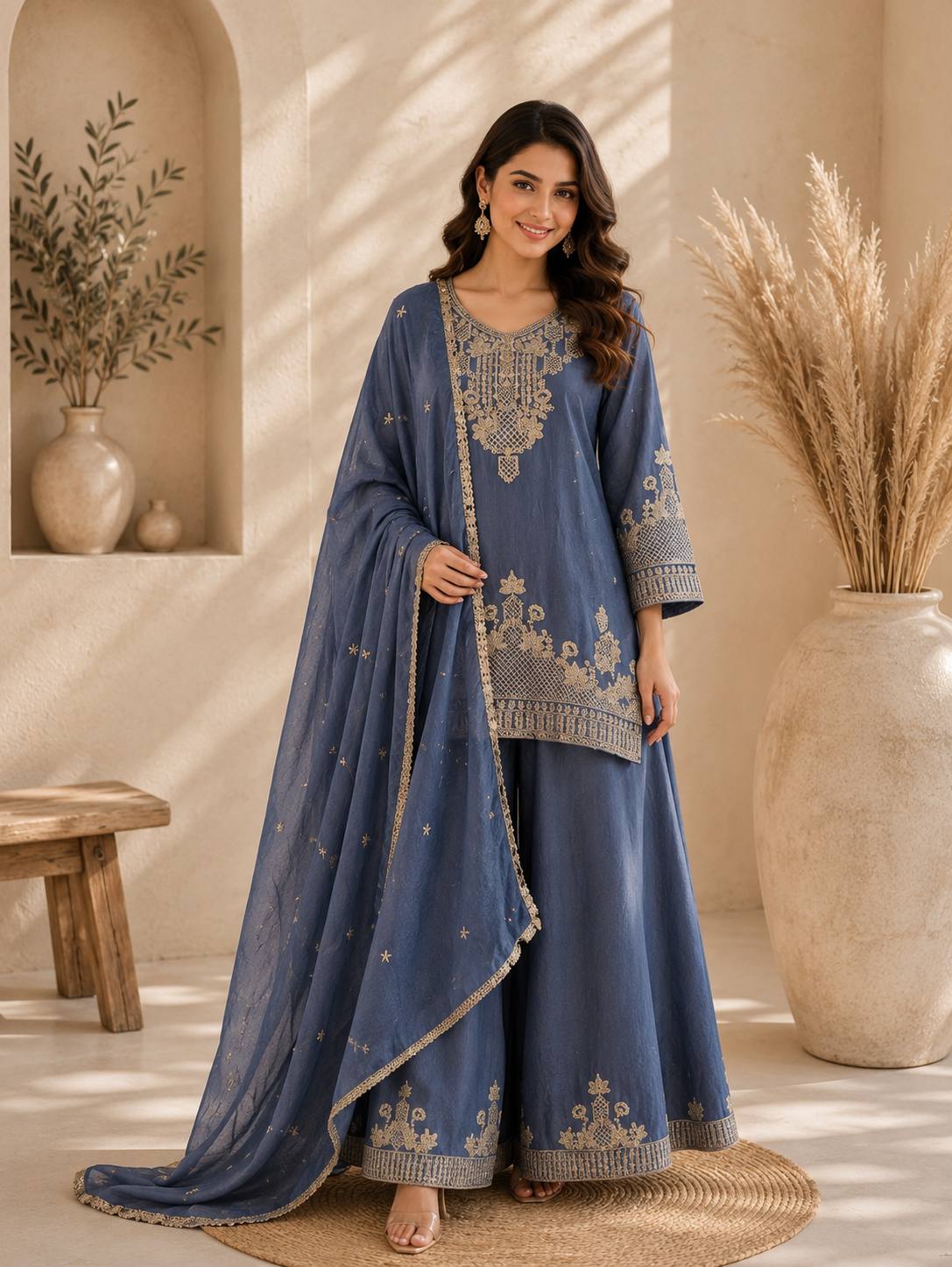 Rangoli Crush With Beautiful Embroidery Work