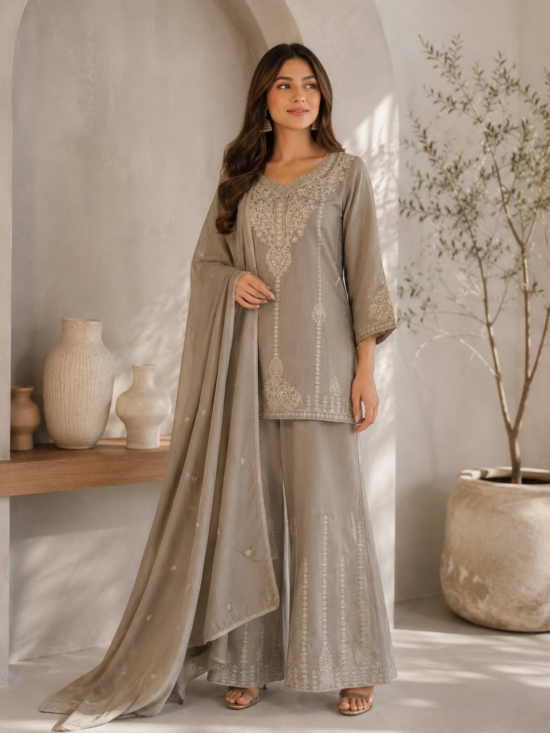 VICHITRA WITH EMBROIDERY KURTA SET