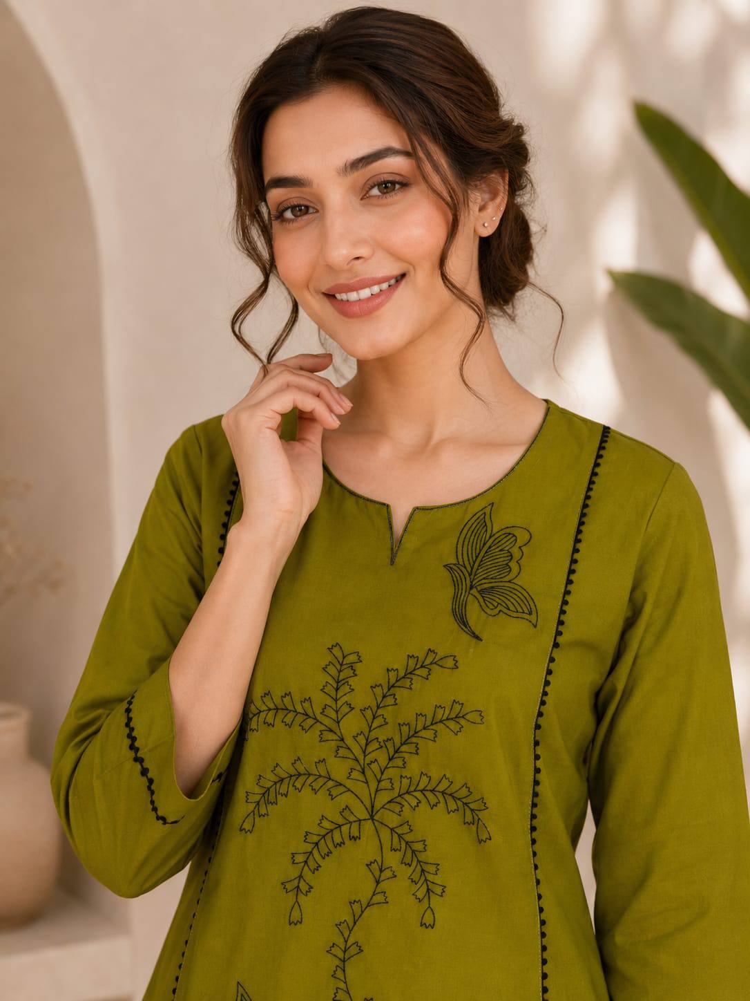 Women Premium Dabu Cotton Kurti Set - Image 2