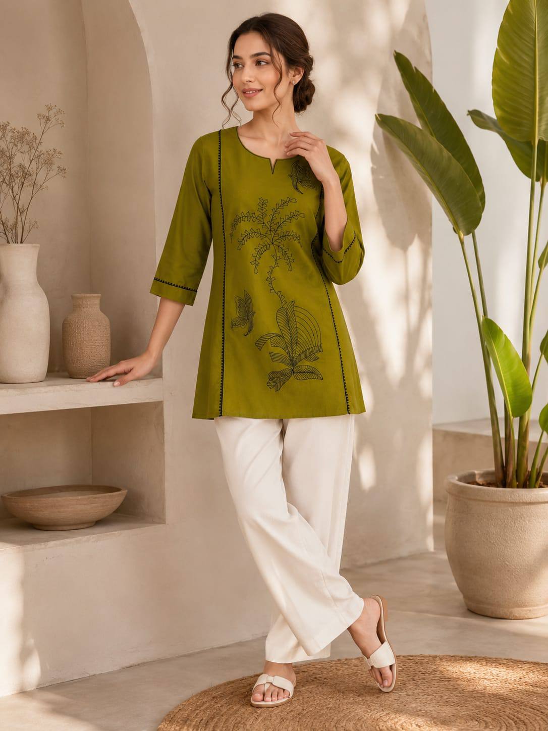 Women Premium Dabu Cotton Kurti Set - Image 3