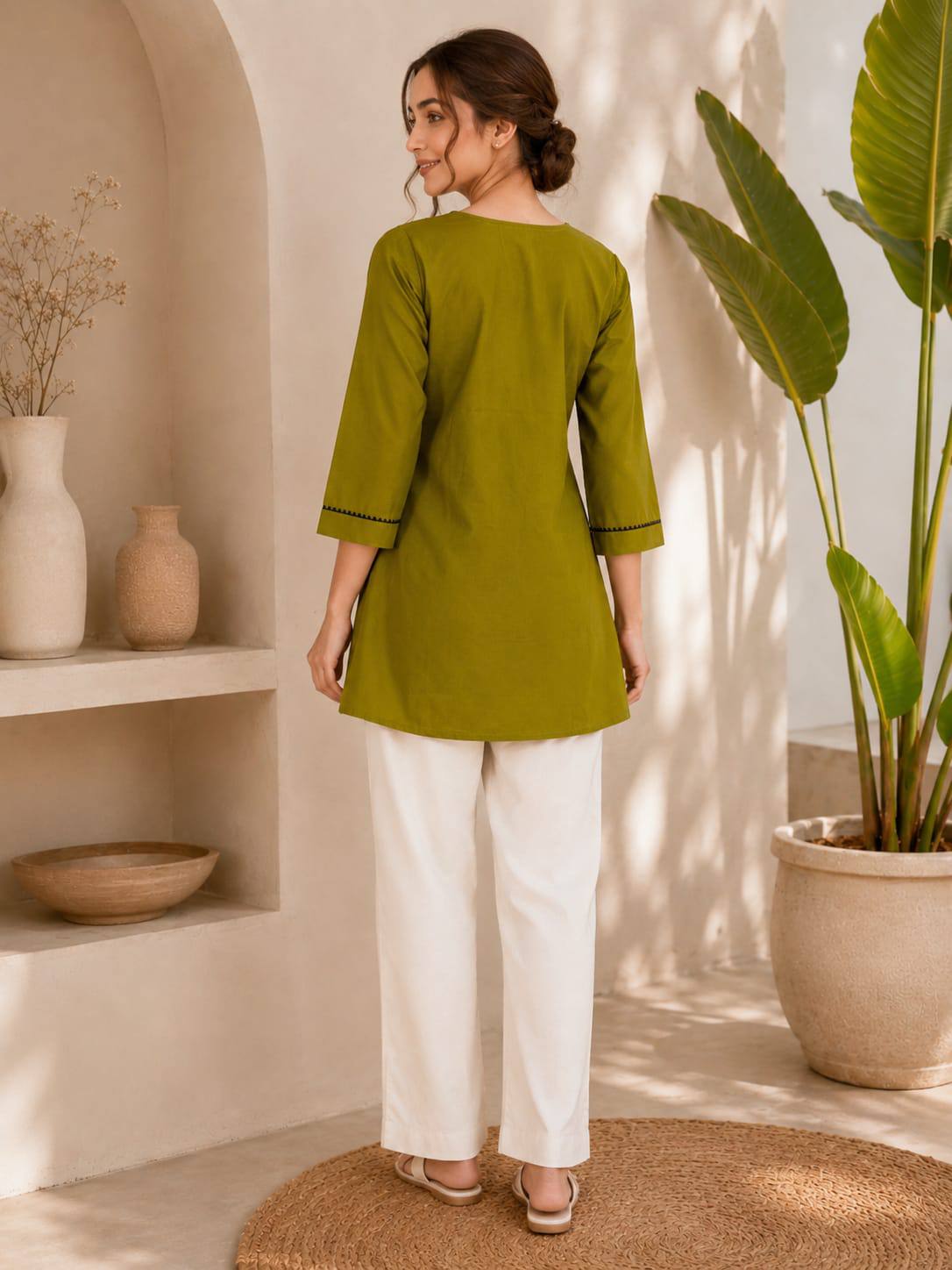 Women Premium Dabu Cotton Kurti Set - Image 5