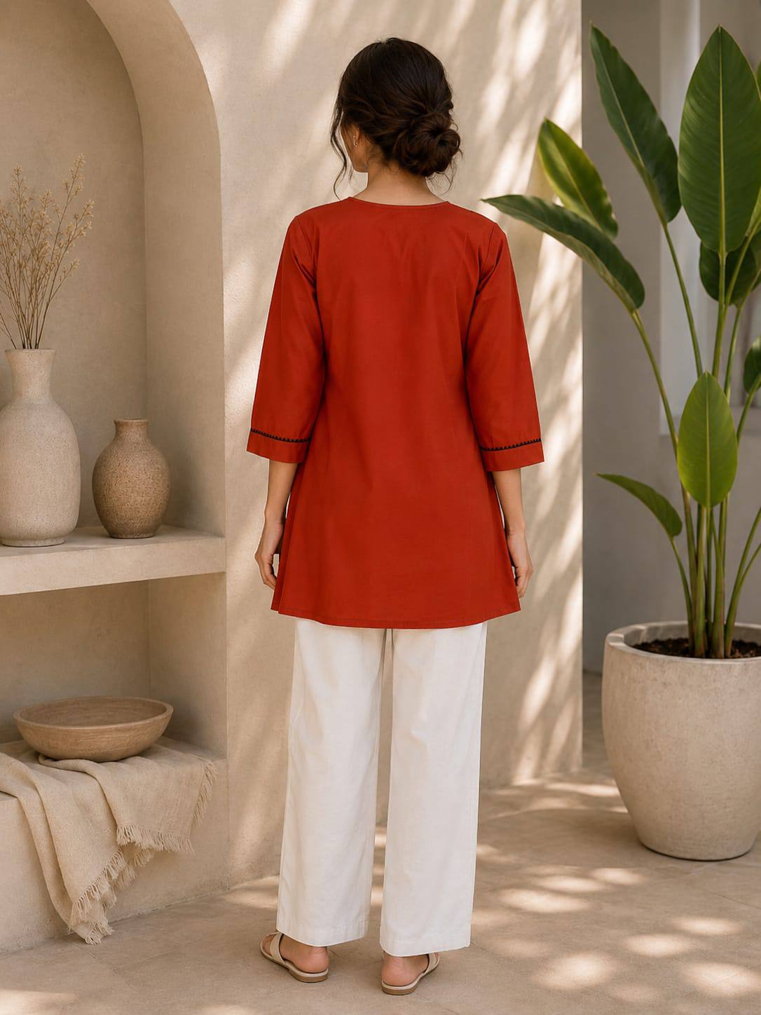 Women Premium Dabu Cotton Kurti Set - Image 8