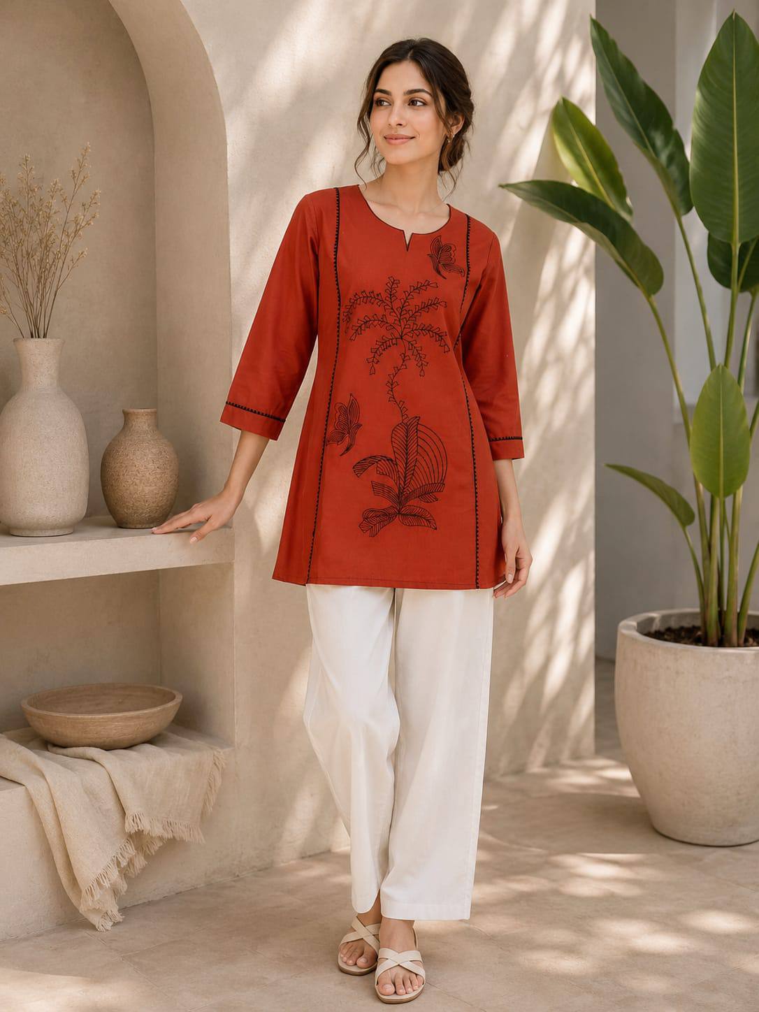 Women Premium Dabu Cotton Kurti Set - Image 7