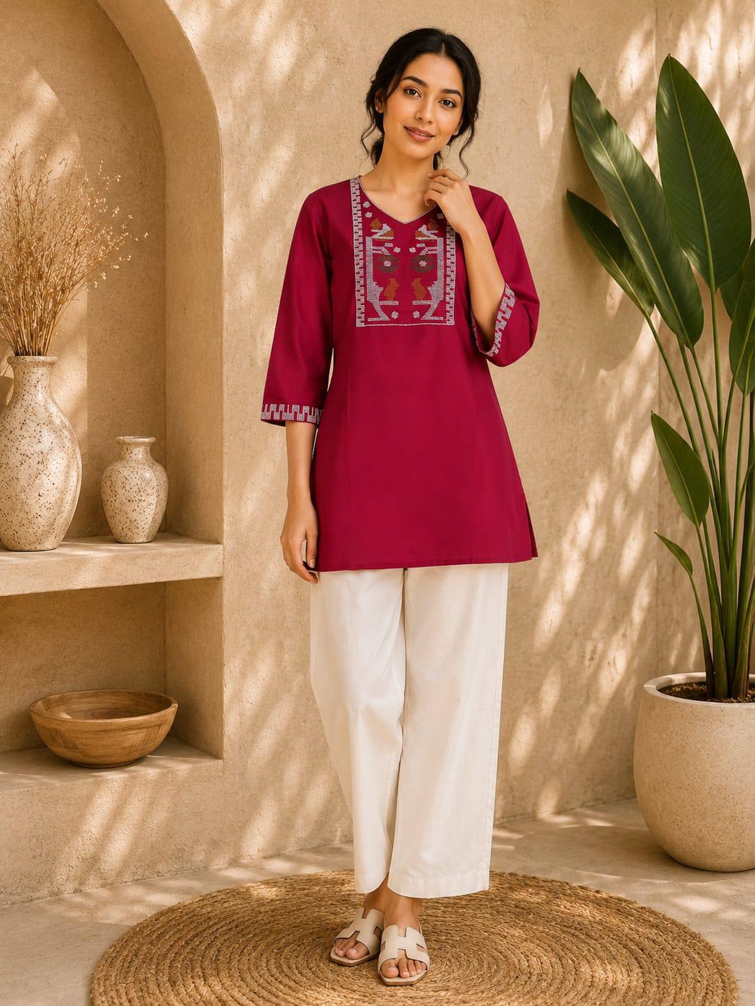 Premium Dabu Cotton Kurti Set For Women - Image 14