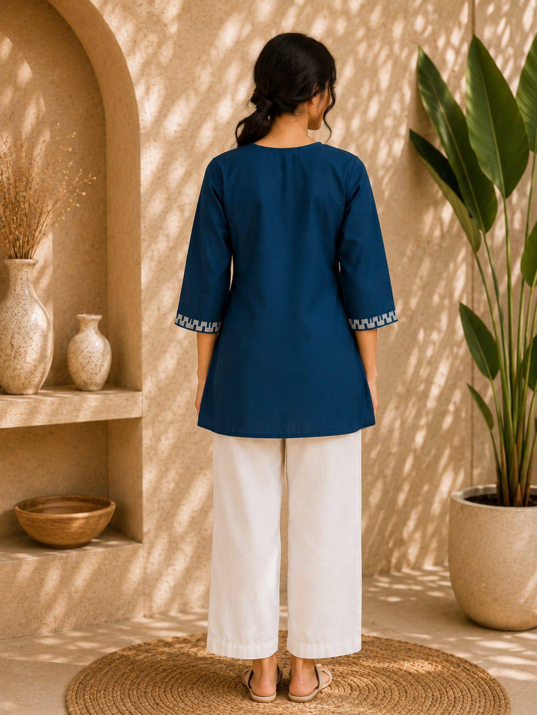 Premium Dabu Cotton Kurti Set For Women - Image 3