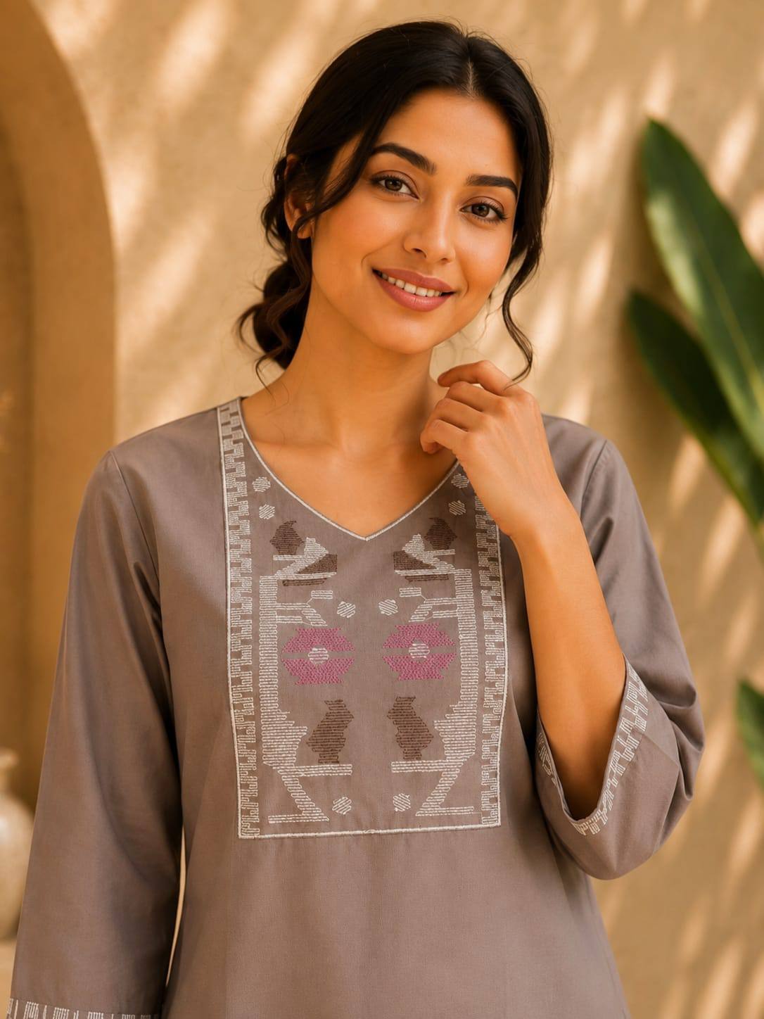 Premium Dabu Cotton Kurti Set For Women - Image 11