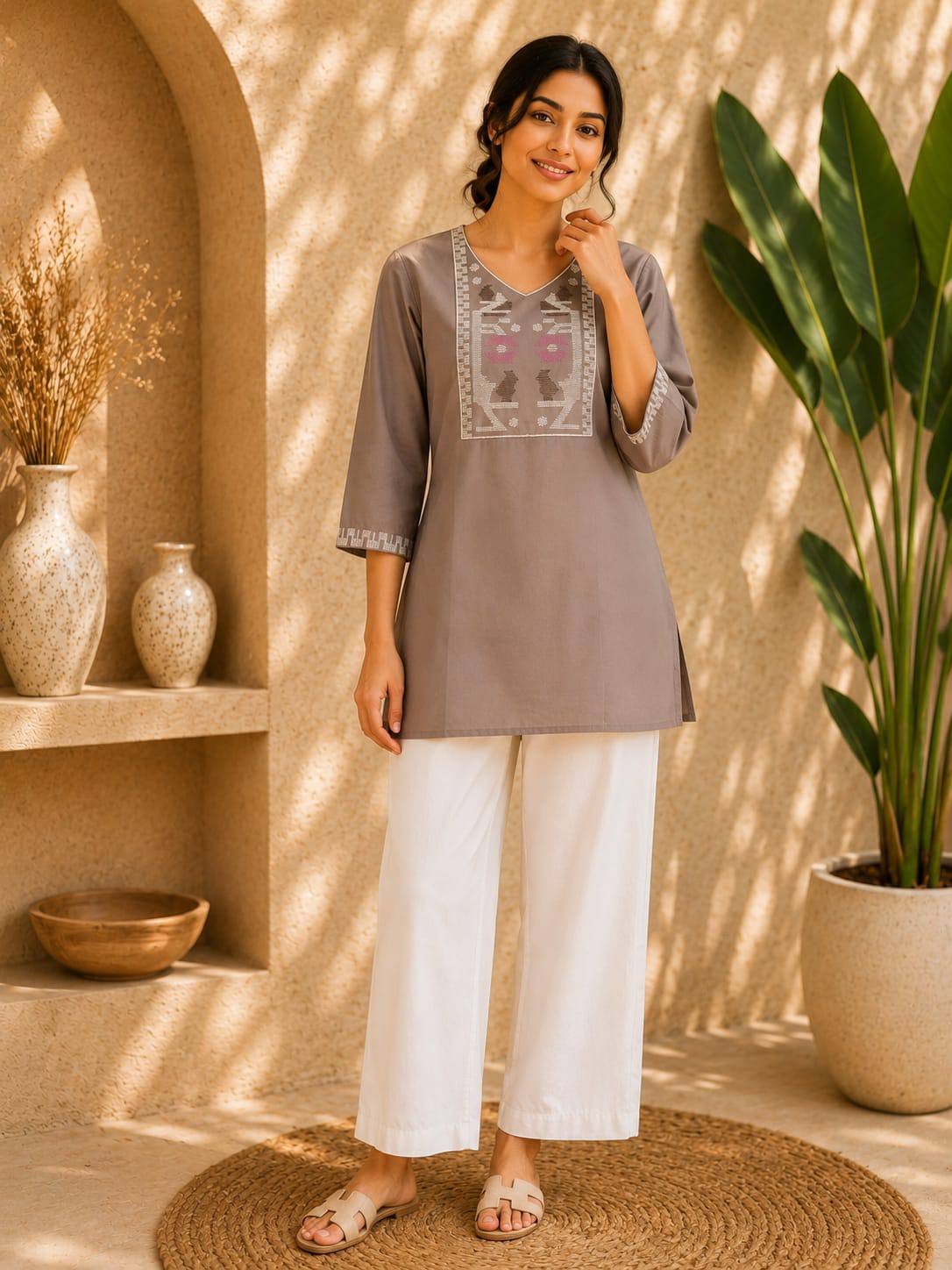 Premium Dabu Cotton Kurti Set For Women - Image 10