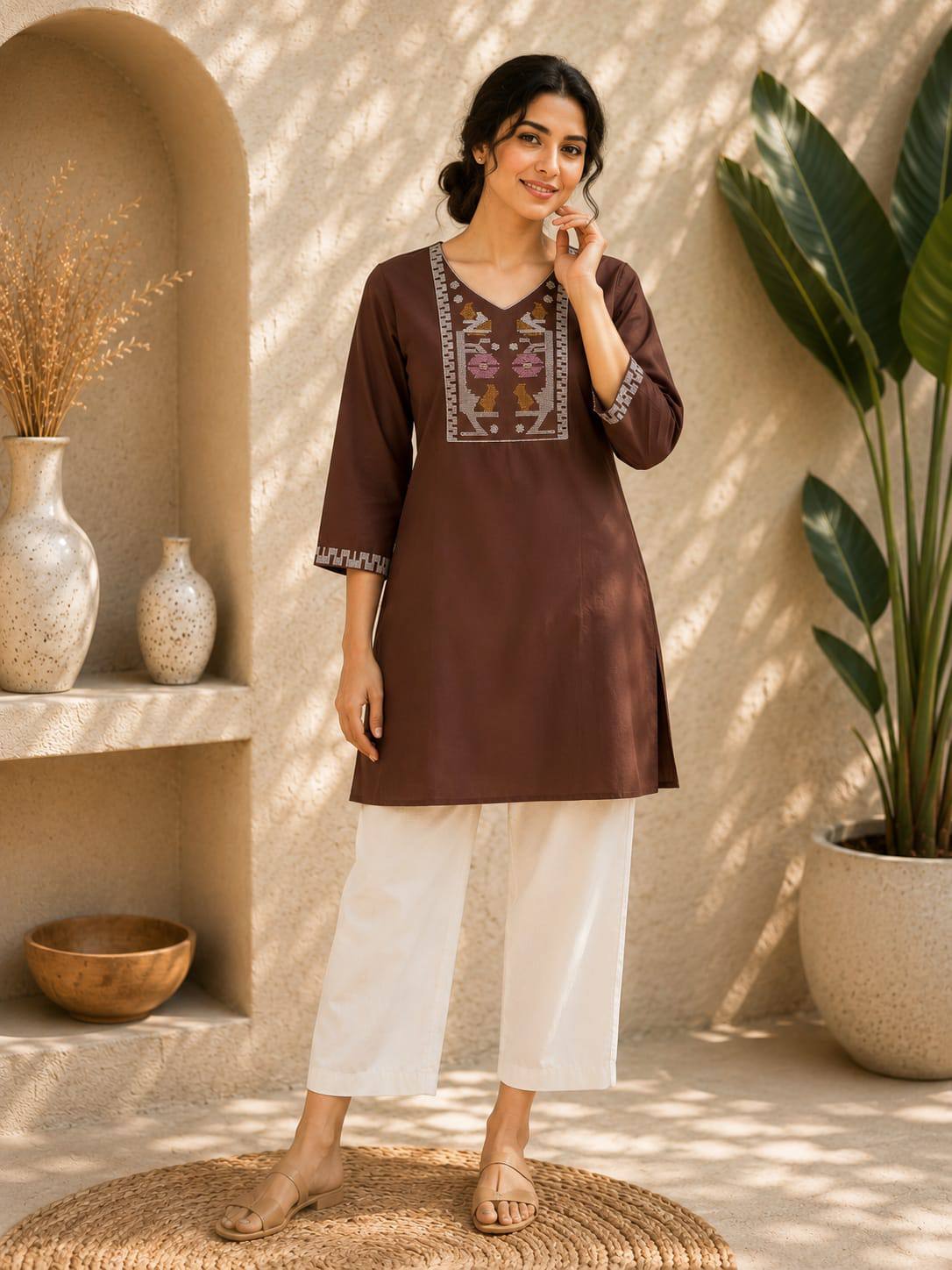 Premium Dabu Cotton Kurti Set For Women - Image 6