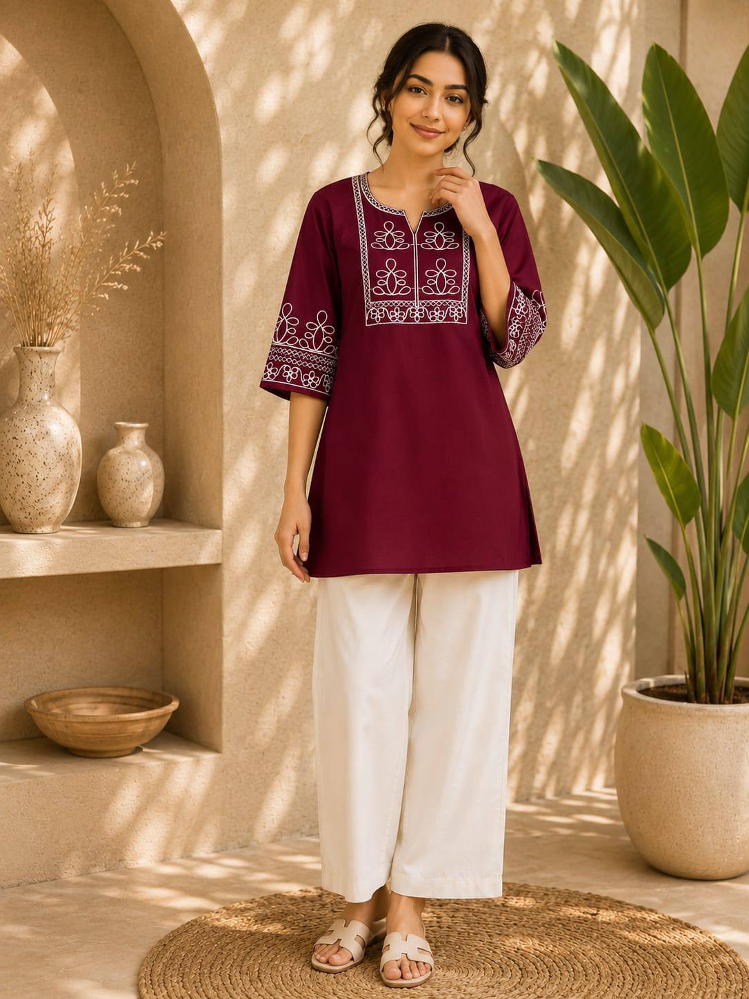 Premium Salabu Cotton Kurti Set For Wome - Image 10