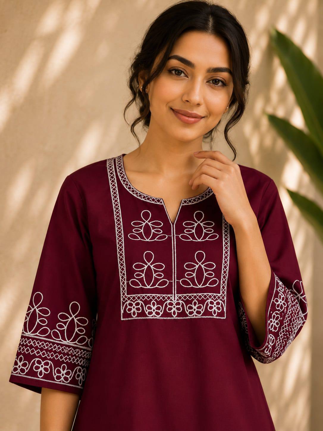 Premium Salabu Cotton Kurti Set For Wome - Image 11