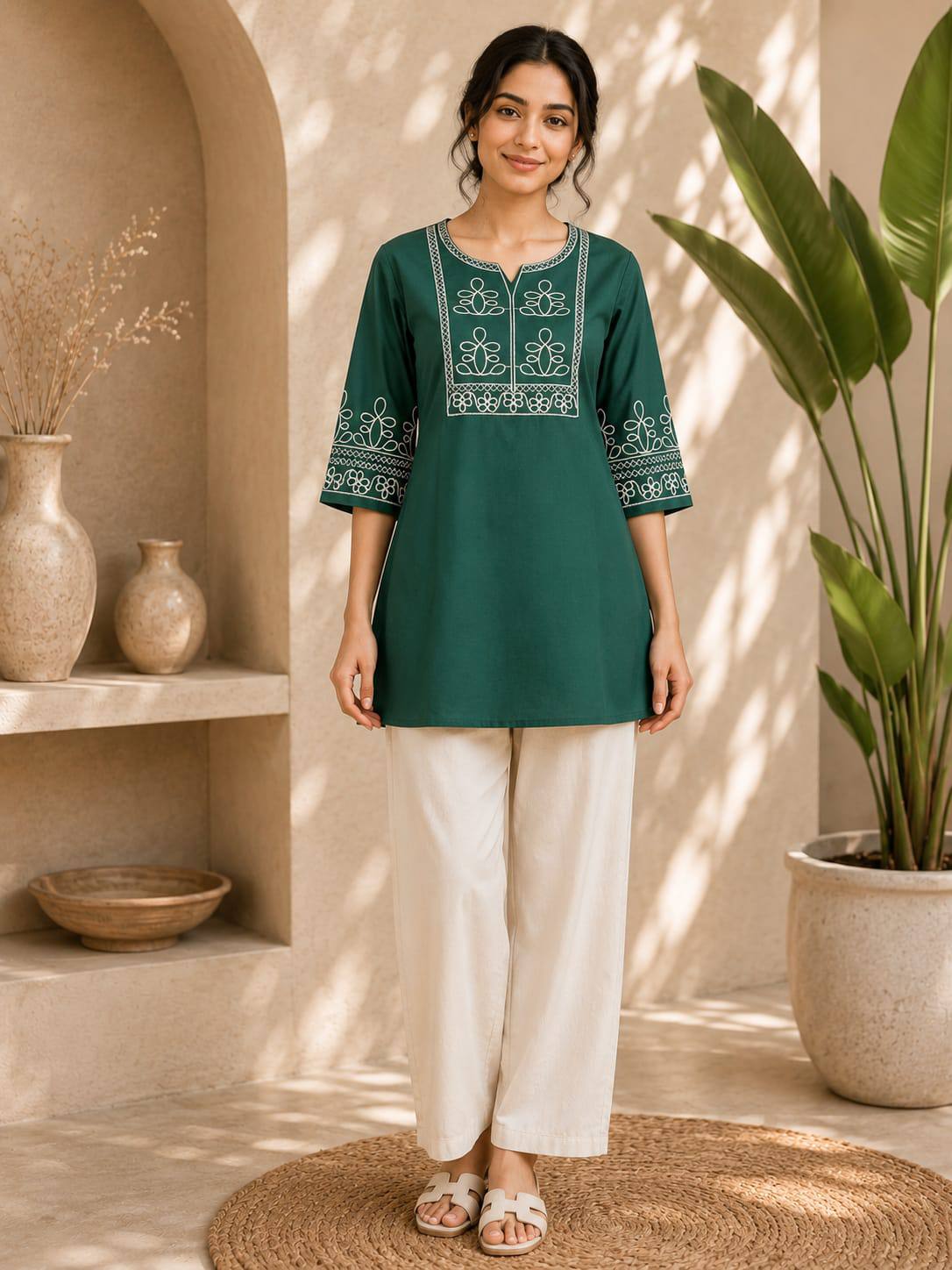 Premium Salabu Cotton Kurti Set For Wome - Image 14