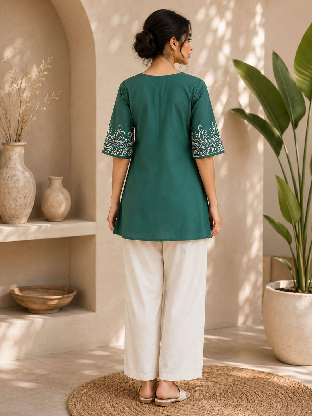 Premium Salabu Cotton Kurti Set For Wome - Image 16